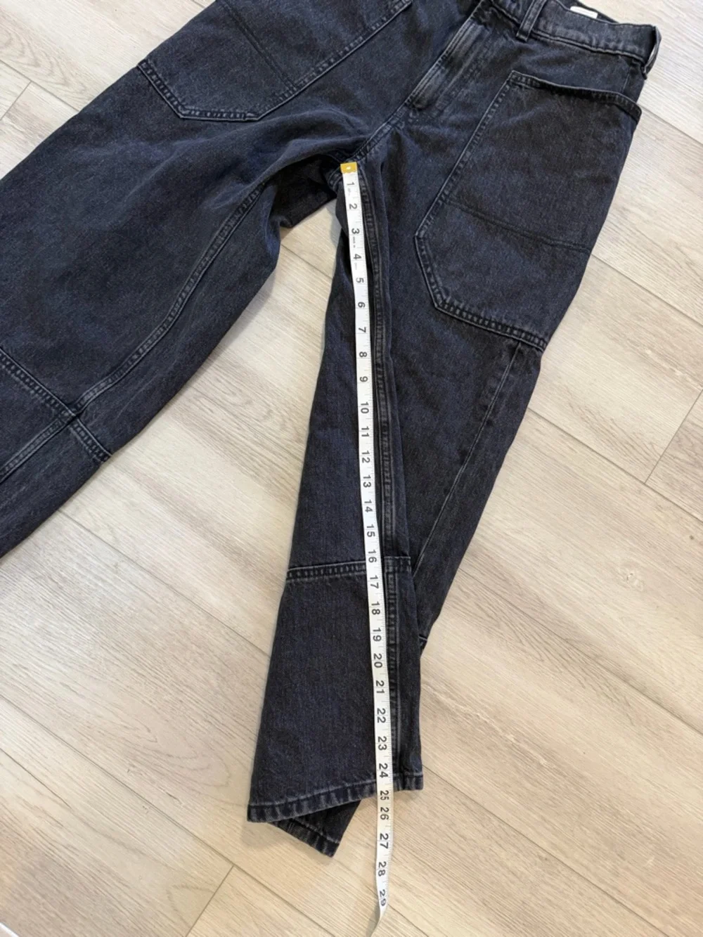 Everlane Jeans 27 Black The Way-High Gardener Cropped Wide Leg High Rise Organic - Picture 13 of 15